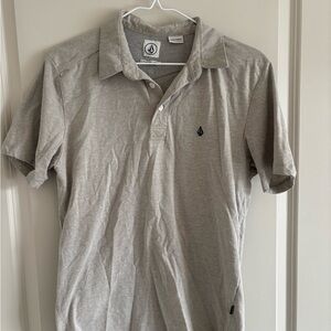 Volcom Men's Light Gray Polo Shirt